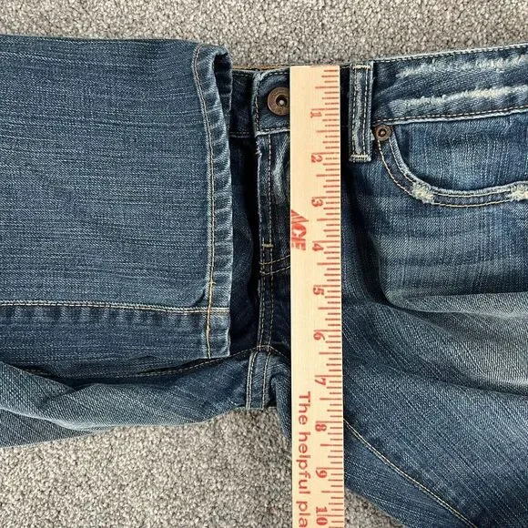 Buckle Jeans 26 Blue Denim STAN Distressed Medium Wash Low Rise Bootcut Ladies - Picture 9 of 13